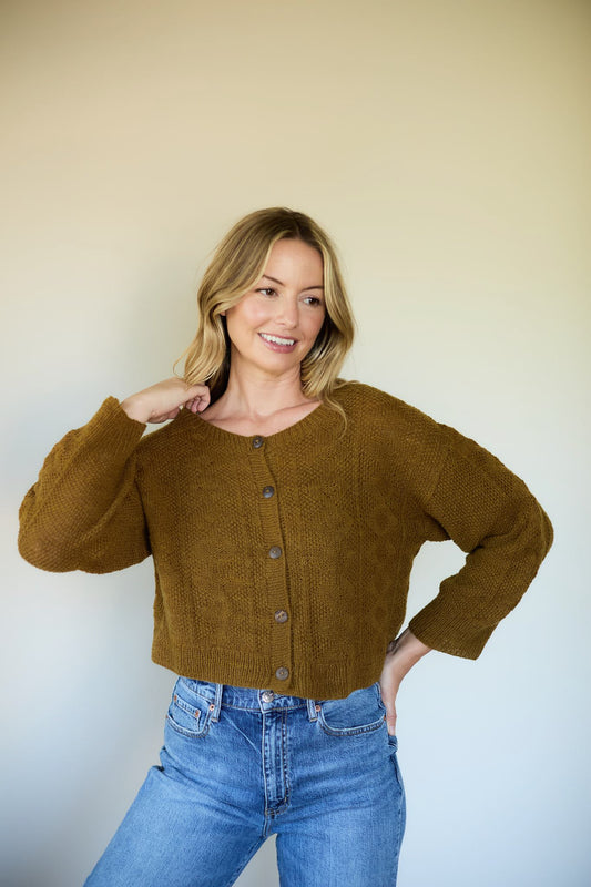 Ethel Pashmina Cardigan in Chestnut Made to Order