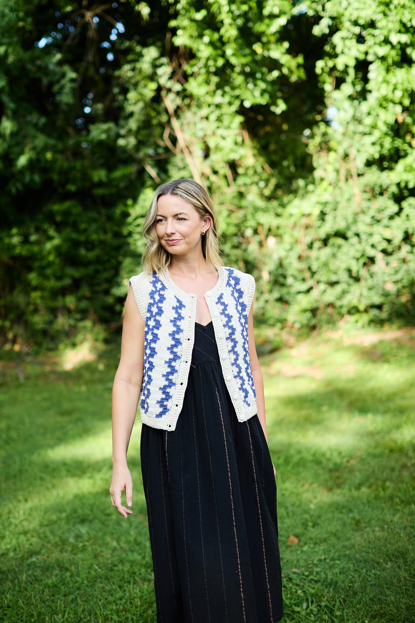 Faro Dress in Black Handwoven Cotton