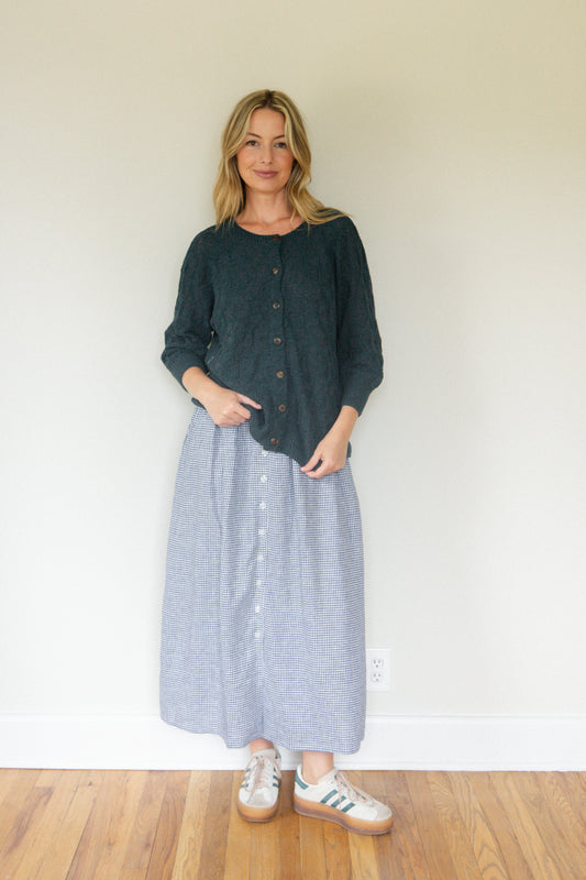 Perry Gathered Midi Skirt