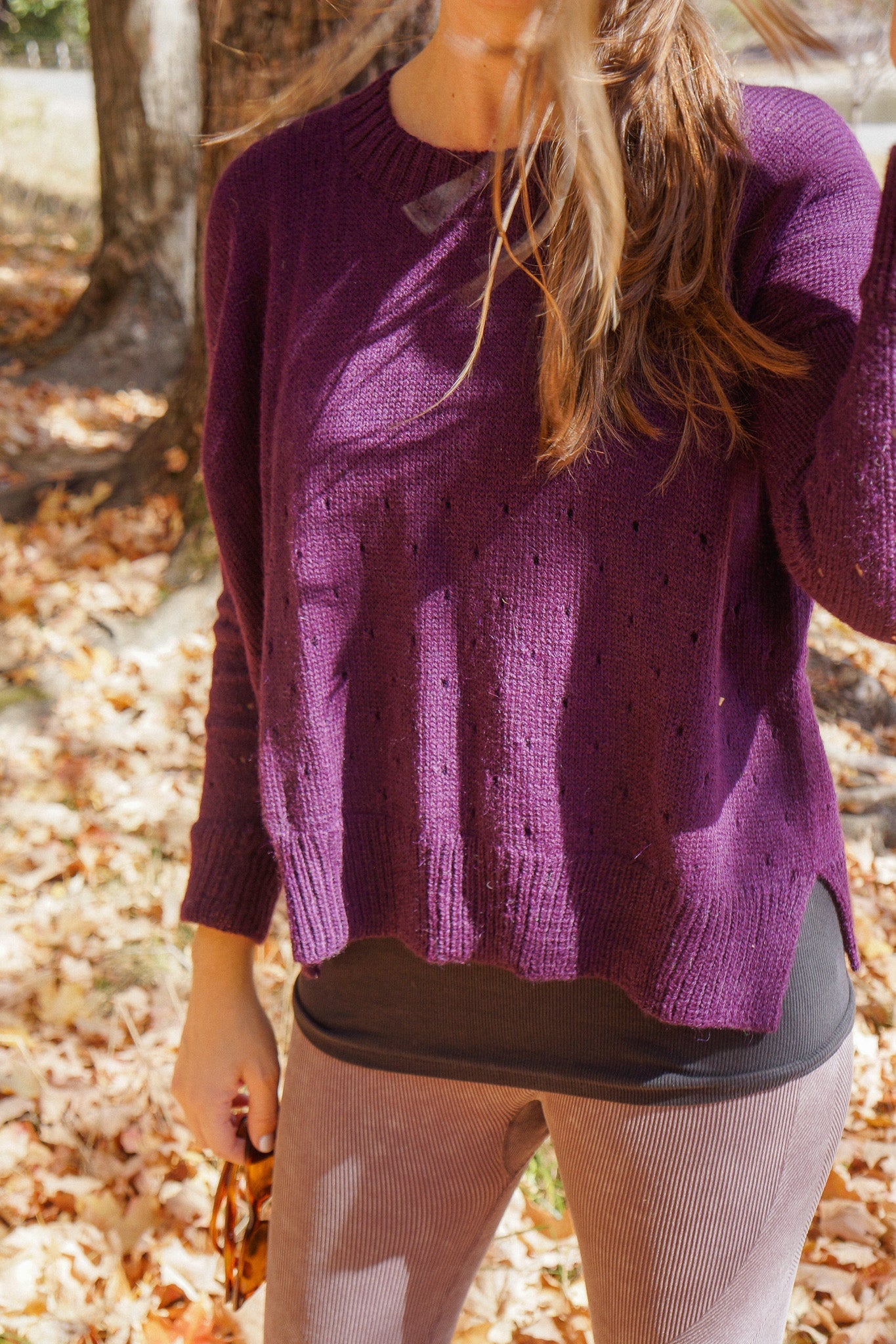Baby Alpaca Pullover Sweater in Brown