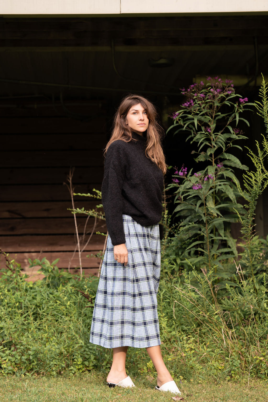 Helen Mohair Turtleneck in Black Made to Order