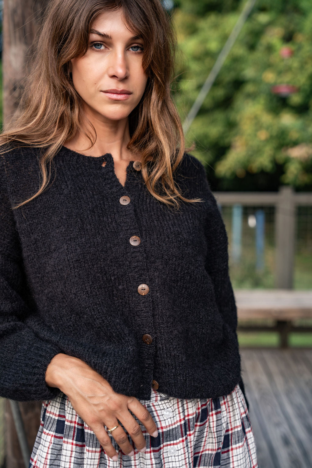 Betty Mohair Cardigan in Black Made to Order