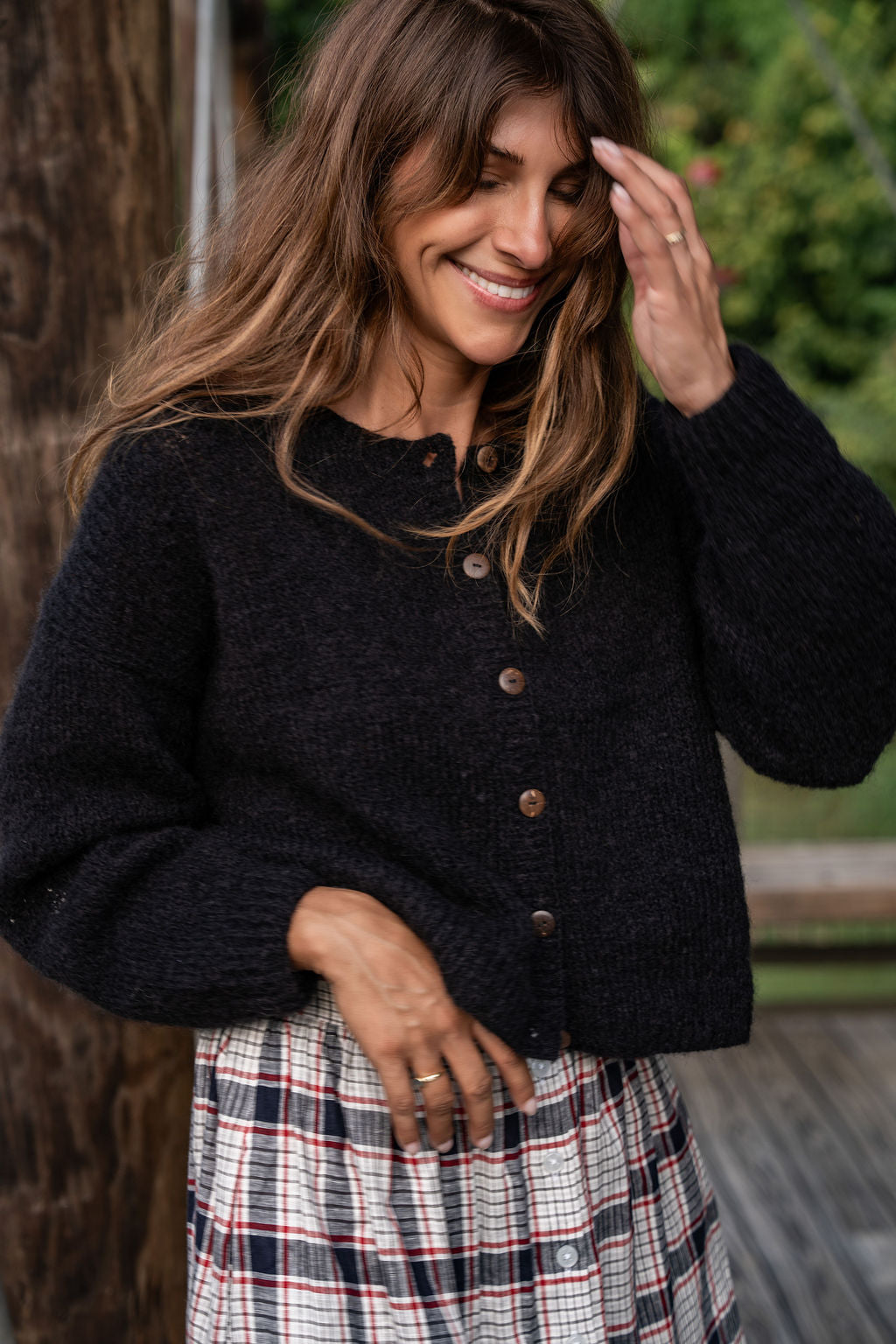 Betty Mohair Cardigan in Black Made to Order