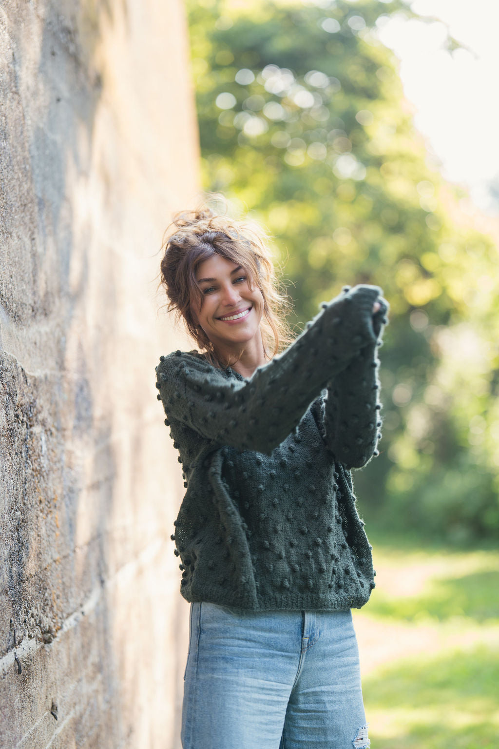 Francis Wool Sweater in Forest Green Made to Order