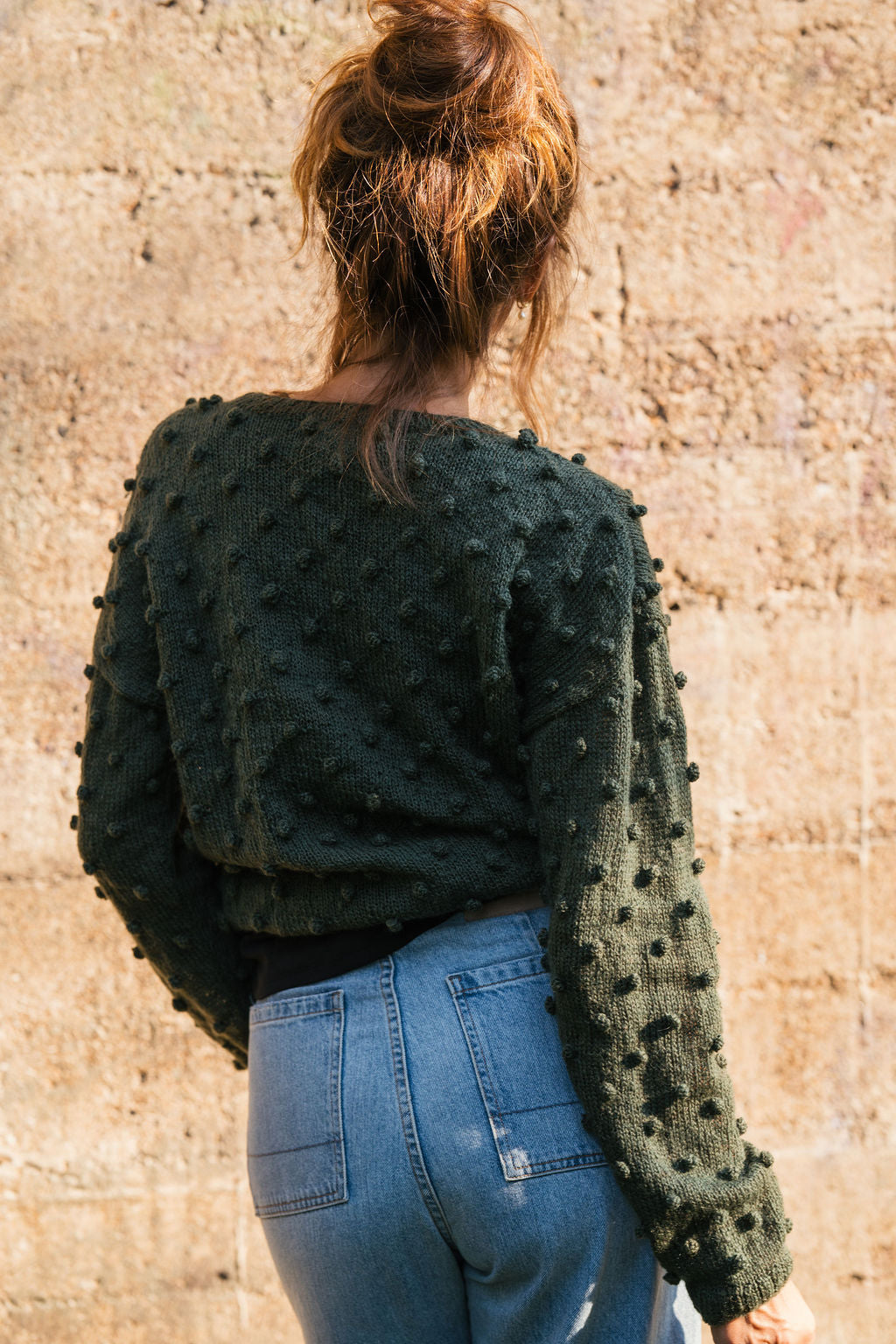 Francis Wool Sweater in Forest Green Made to Order