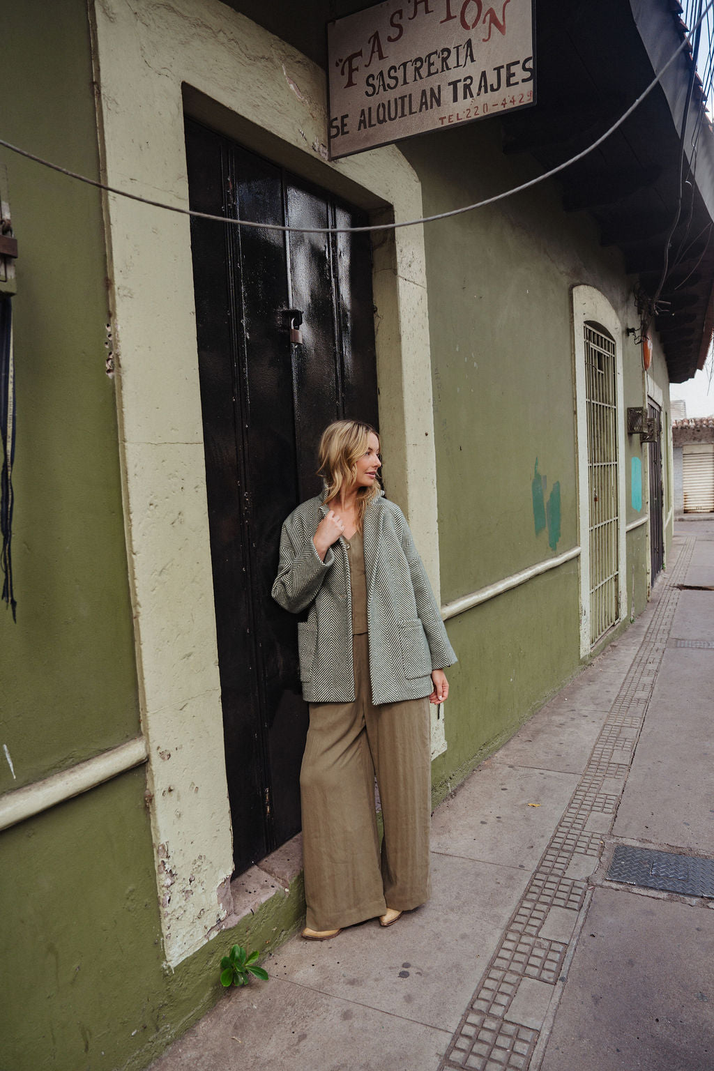 Pants Set in Tan Twill