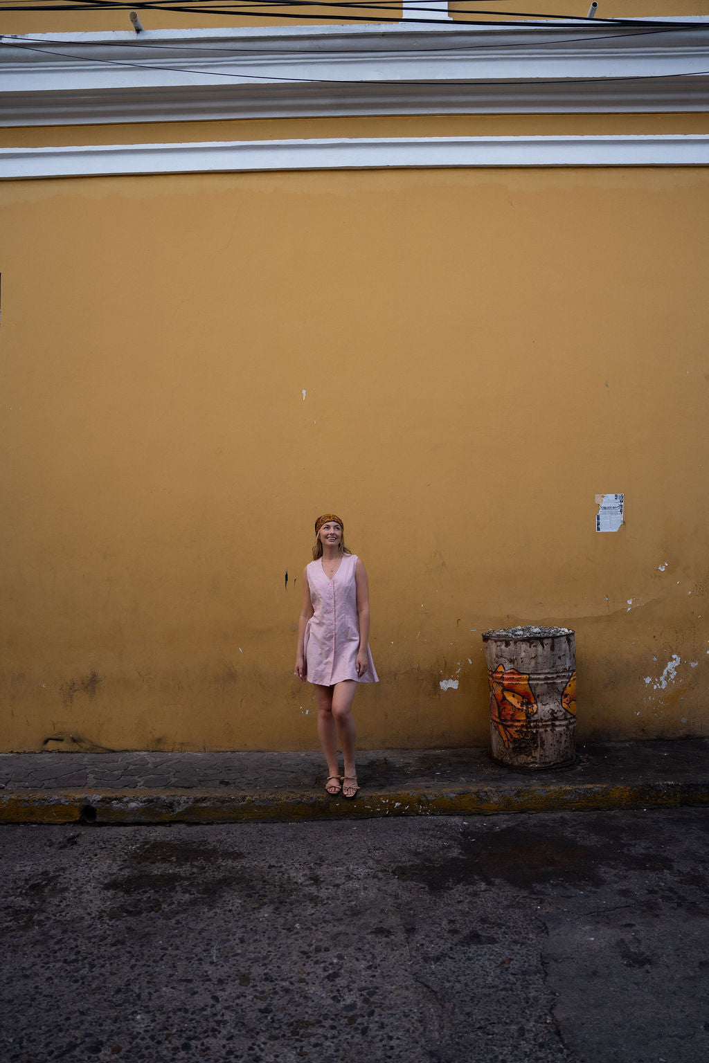 Marcy Mini Dress in Rose Linen