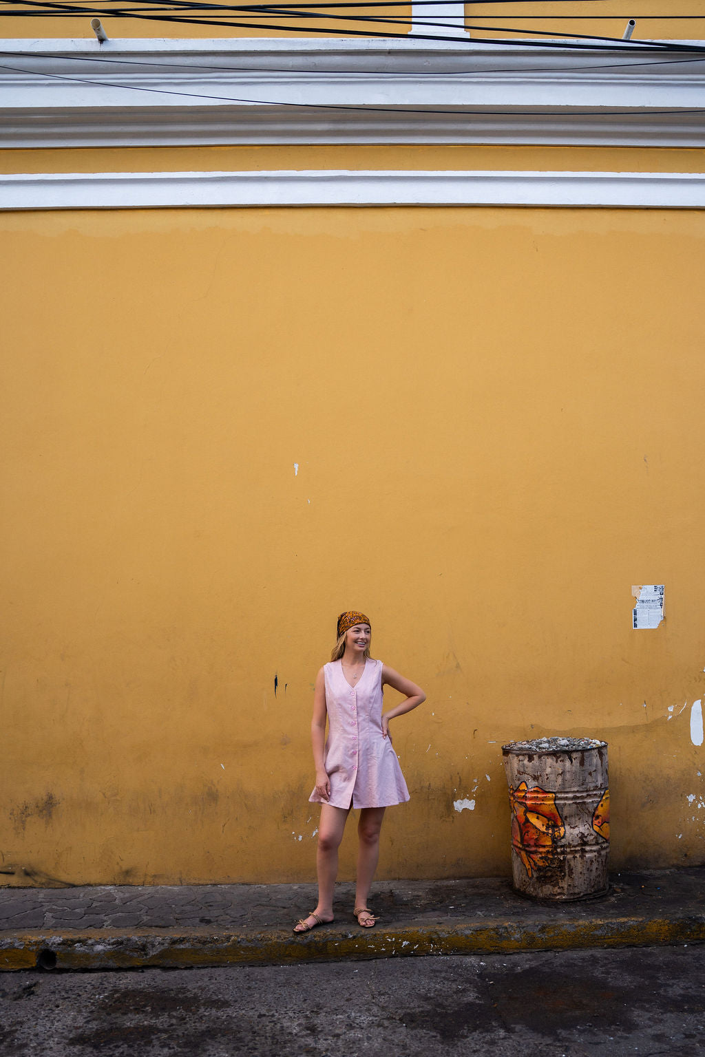 Marcy Mini Dress in Rose Linen