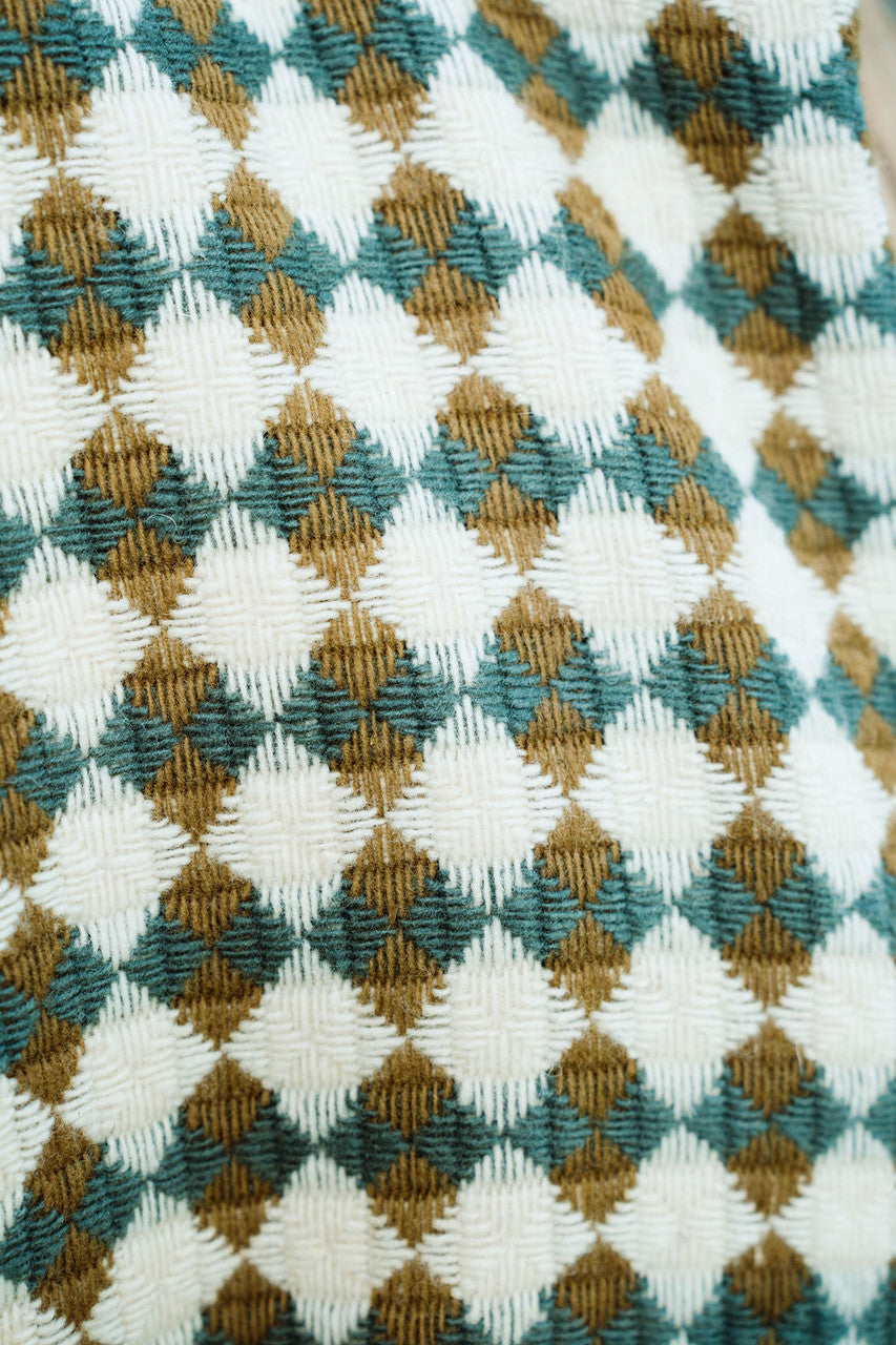 Portuguese Wool Pieper in Sage and Mustard Check Made to Order