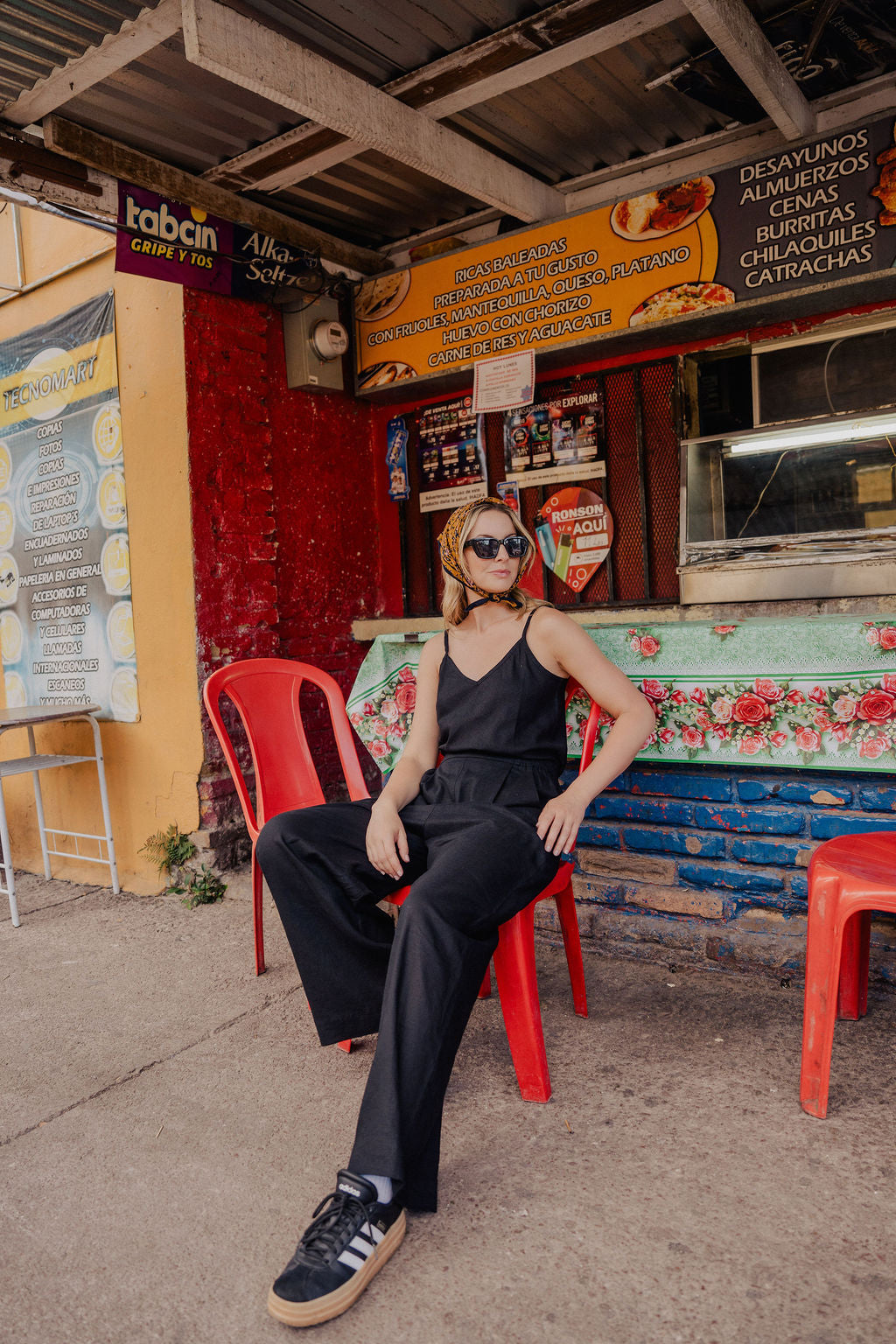 Bias Cut Tank in Black Linen