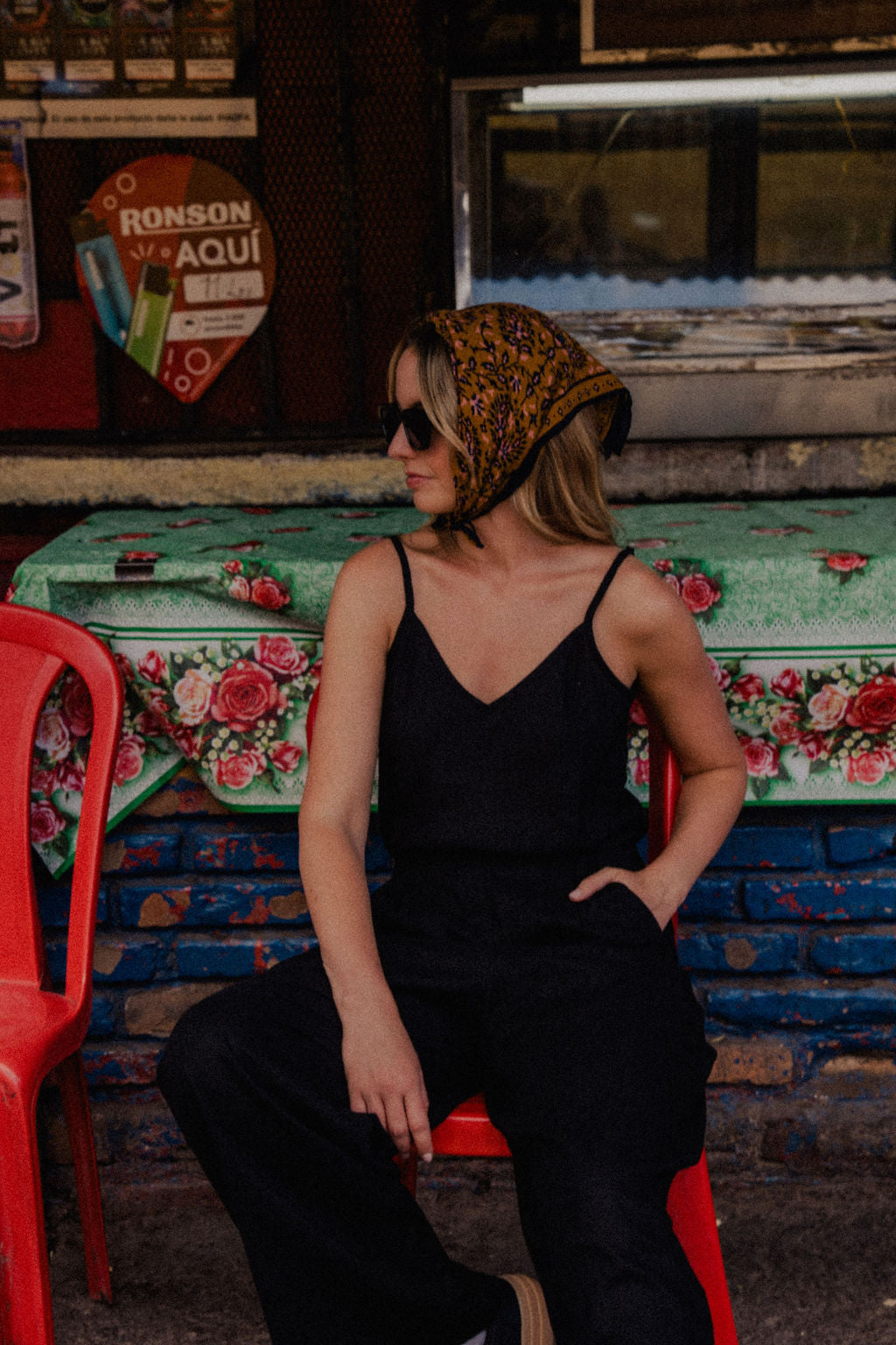 Bias Cut Tank in Black Linen