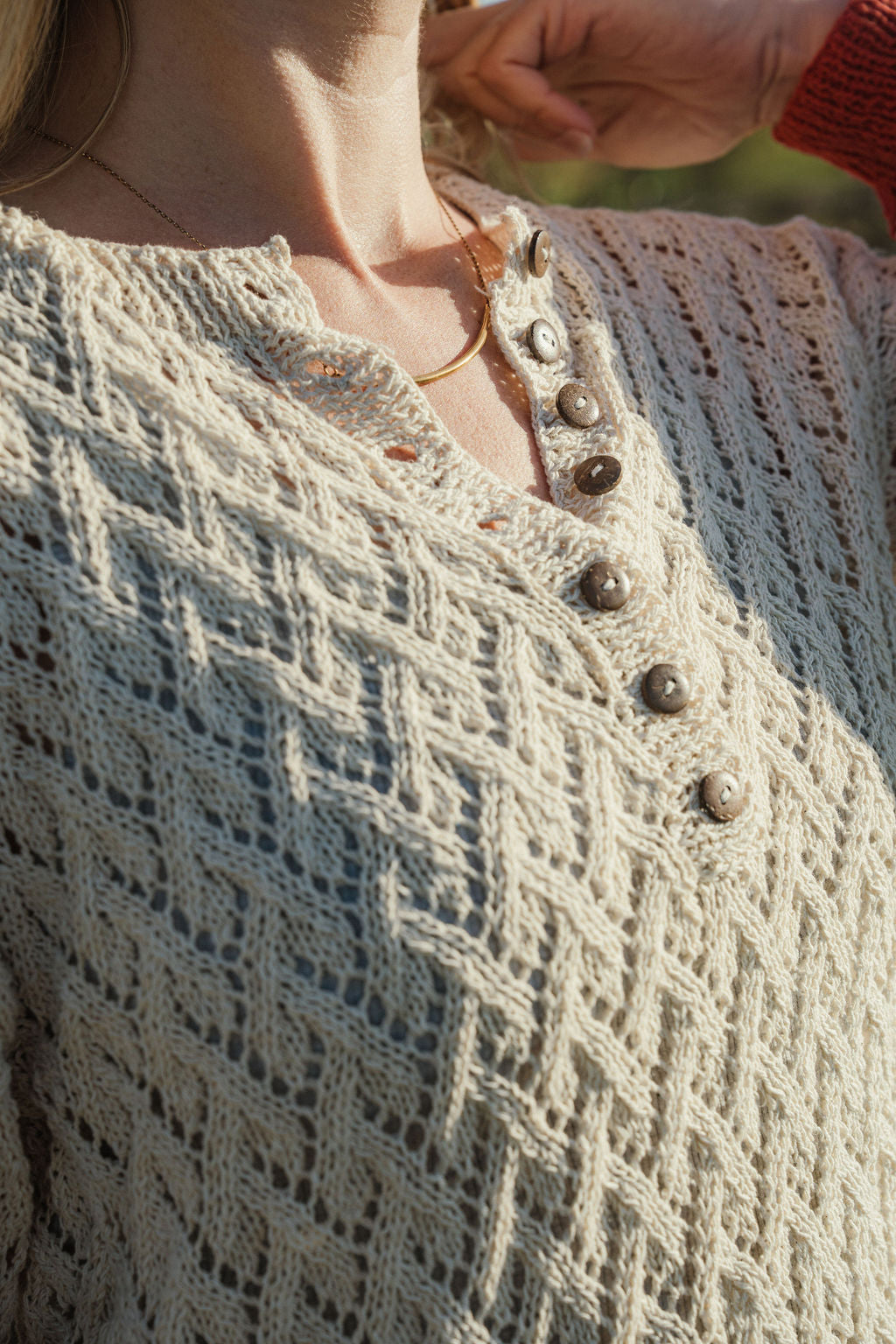 Denise Lace Cotton Sweater Made to Order