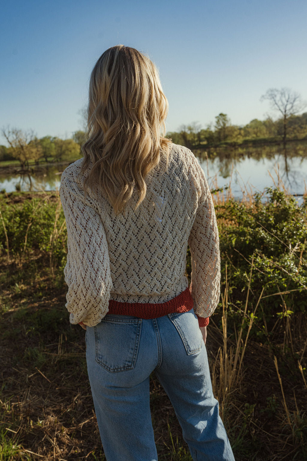 Denise Lace Cotton Sweater Made to Order