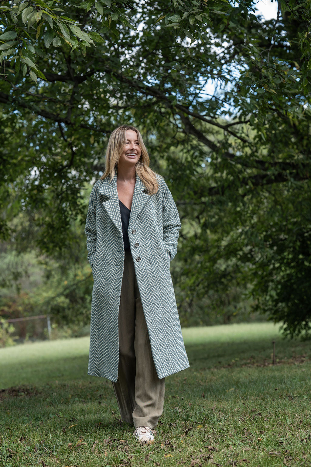 Portuguese Wool Polly Coat in Vintage Cream Made to Order