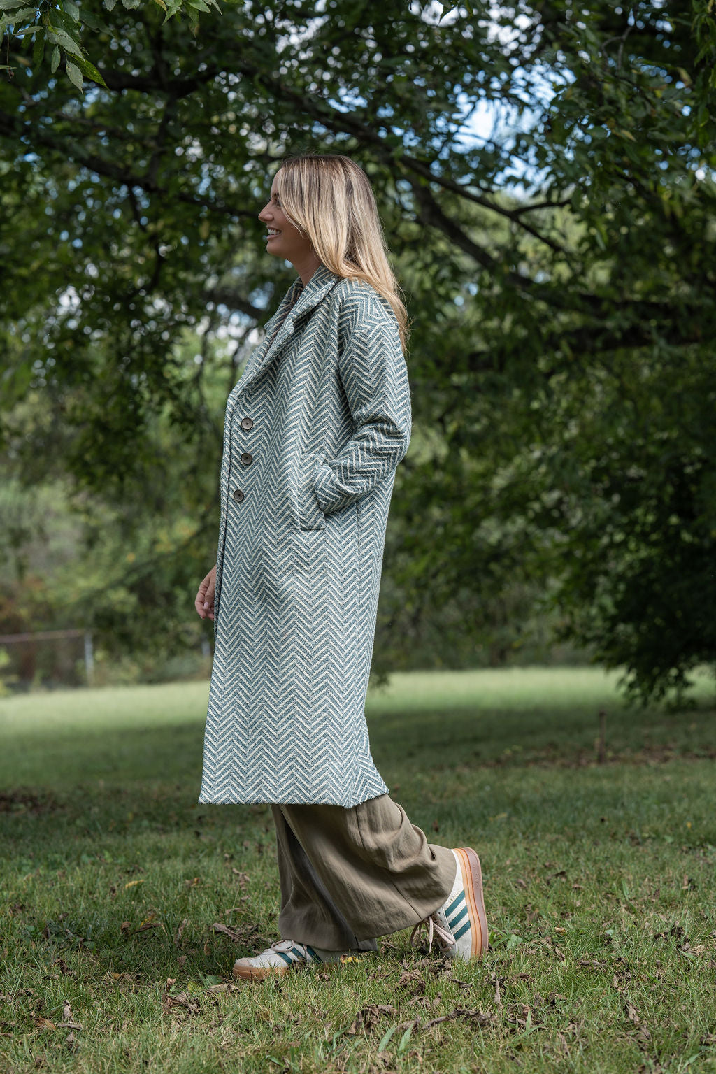 Portuguese Wool Polly Coat in Vintage Cream Made to Order