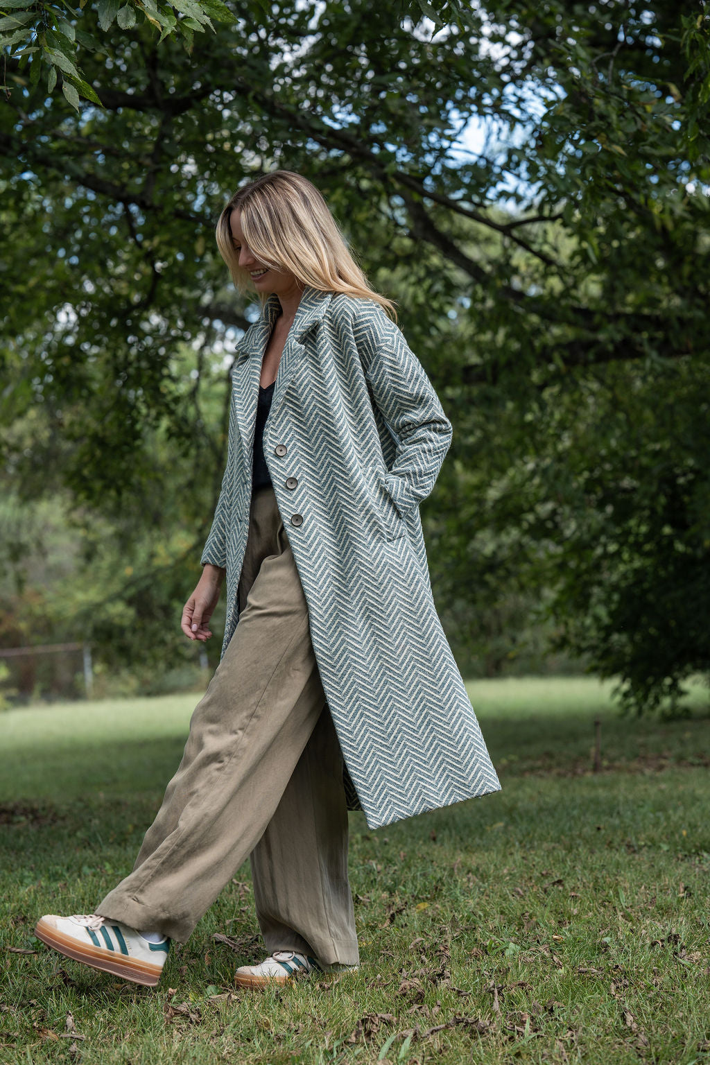 Portuguese Wool Polly Coat in Vintage Cream Made to Order