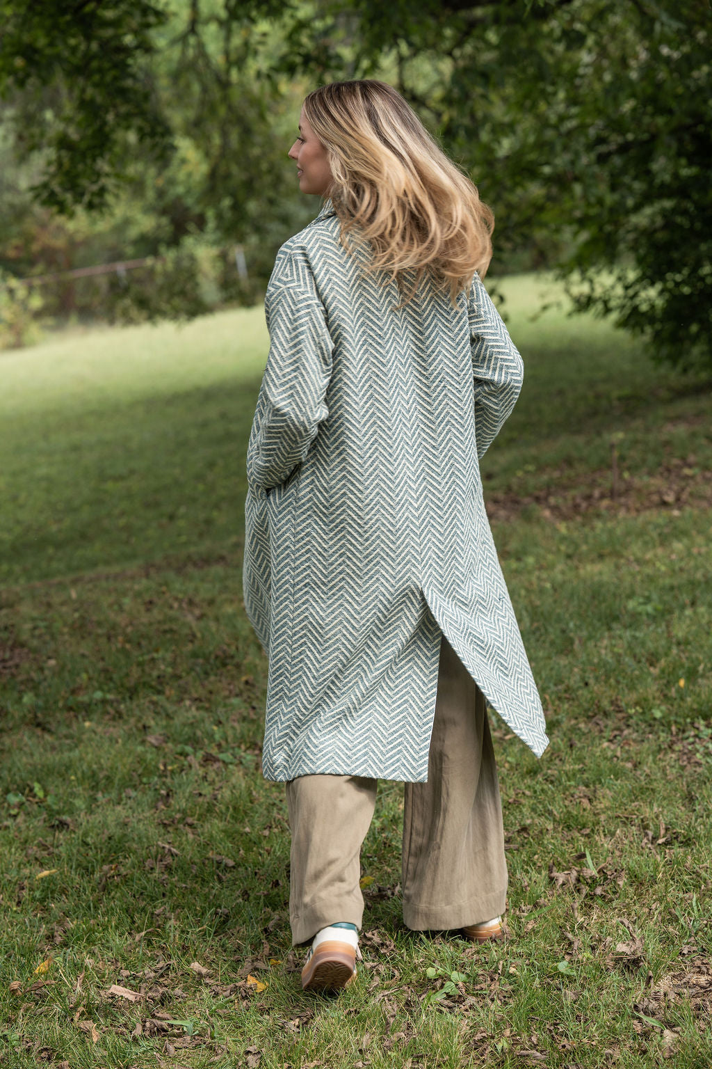 Portuguese Wool Polly Coat in Vintage Cream Made to Order