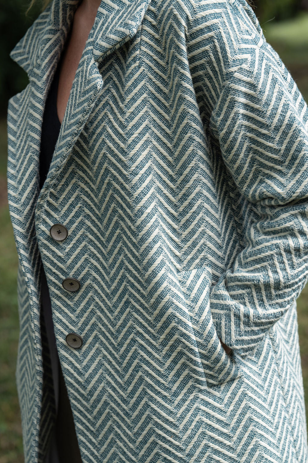 Portuguese Wool Polly Coat in Vintage Cream Made to Order