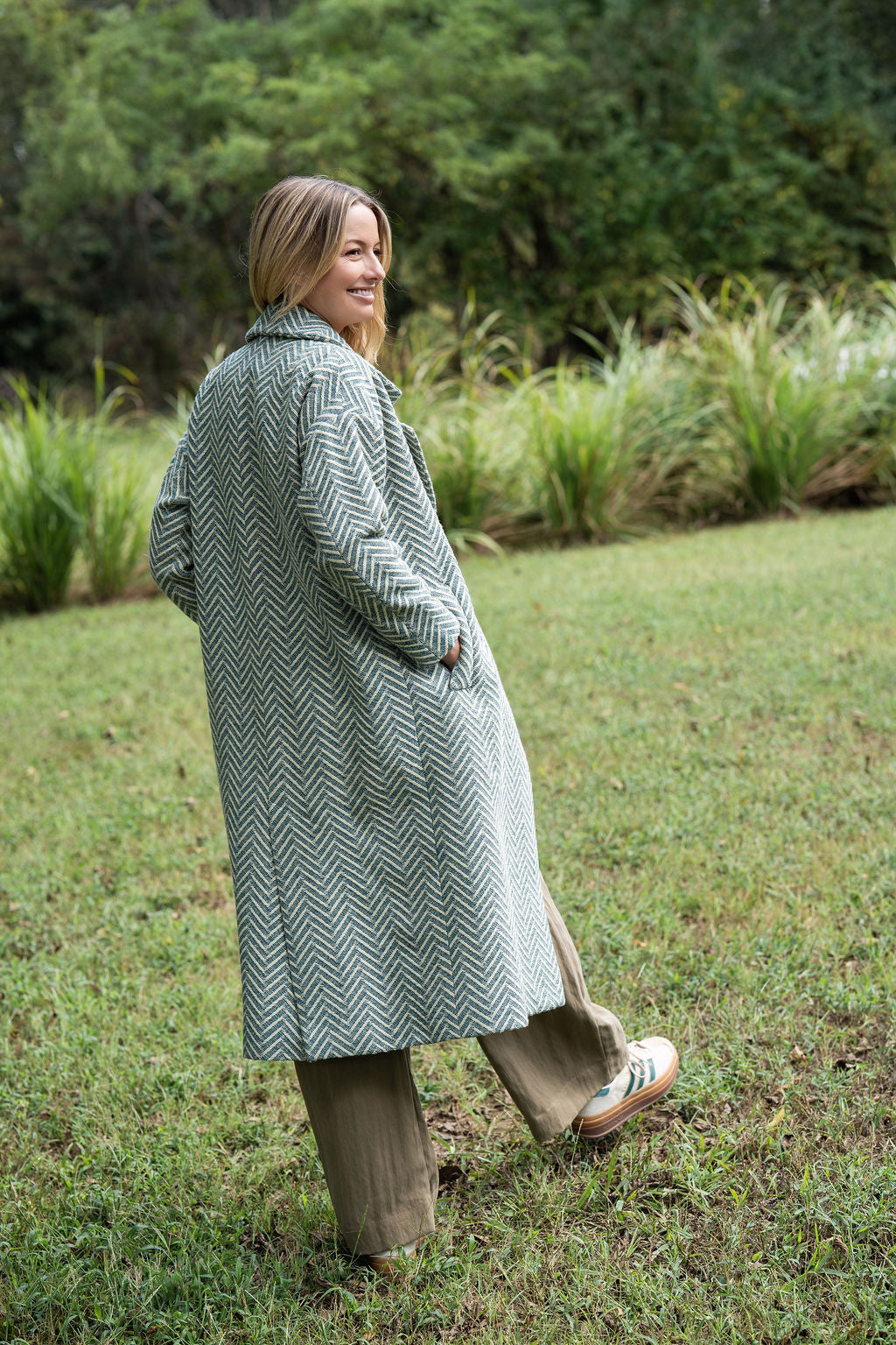 Portuguese Wool Polly Coat in Vintage Cream Made to Order