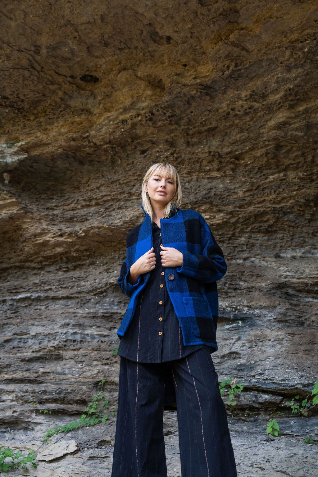 Katie Handwoven Cotton Set in Black Made to Order