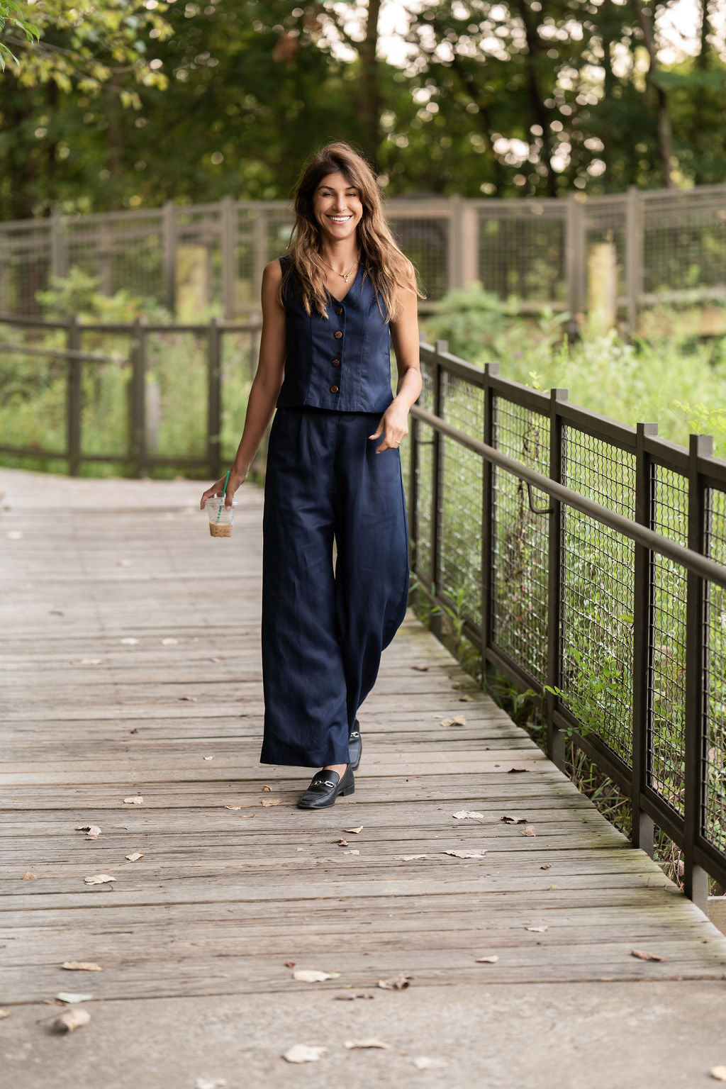 Pants Set in Navy Twill
