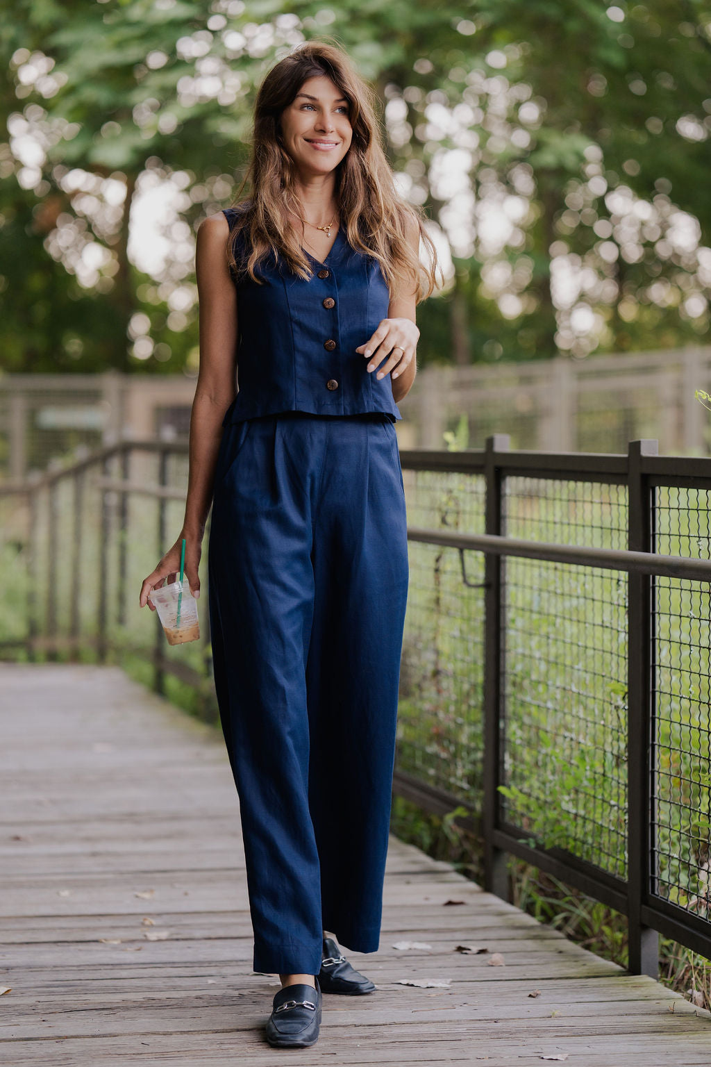 Pants Set in Navy Twill