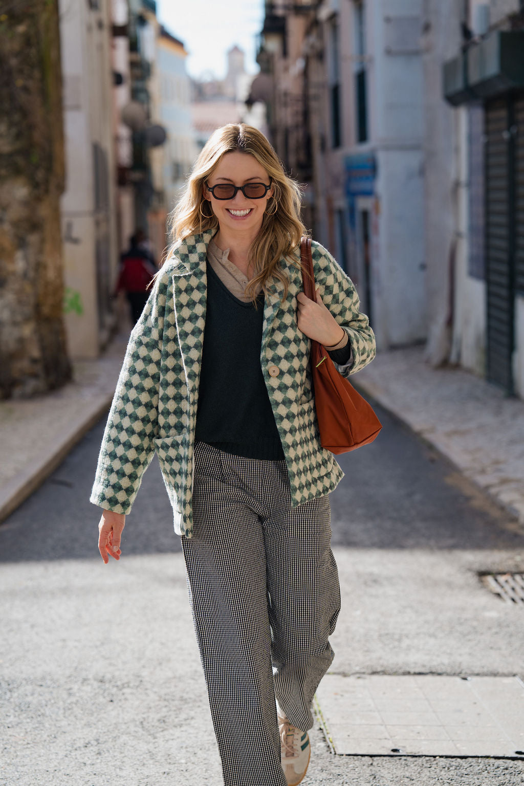 Handwoven Cotton Set in Black and White Gingham