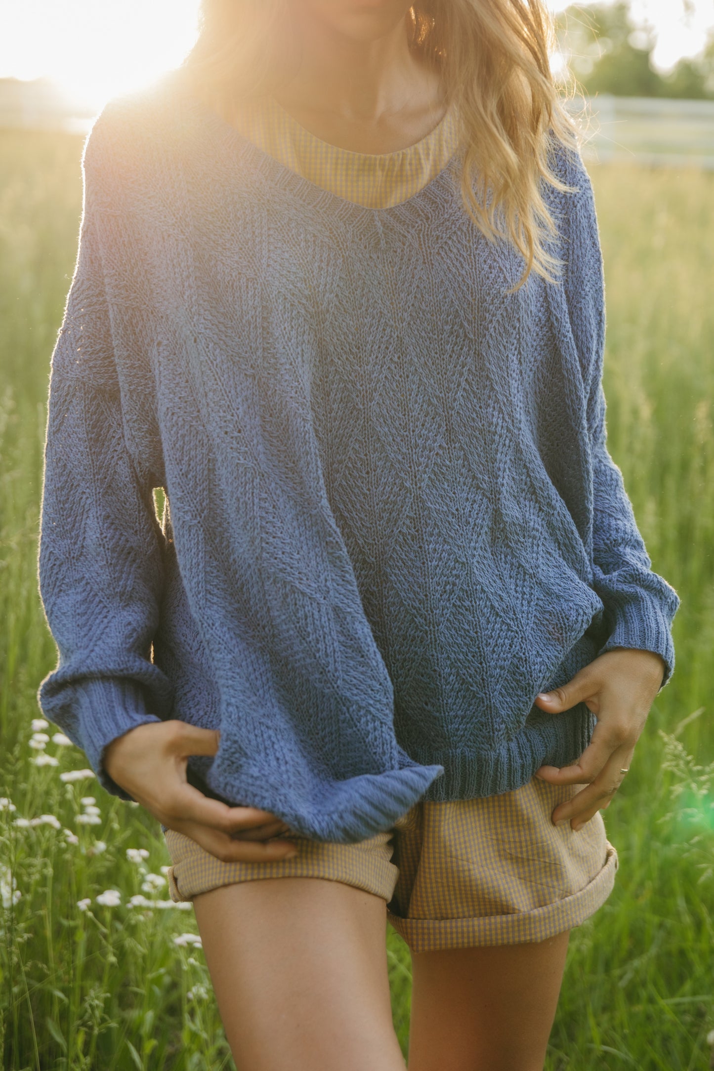 Katie Handwoven Cotton Pants Yellow Gingham Made to Order