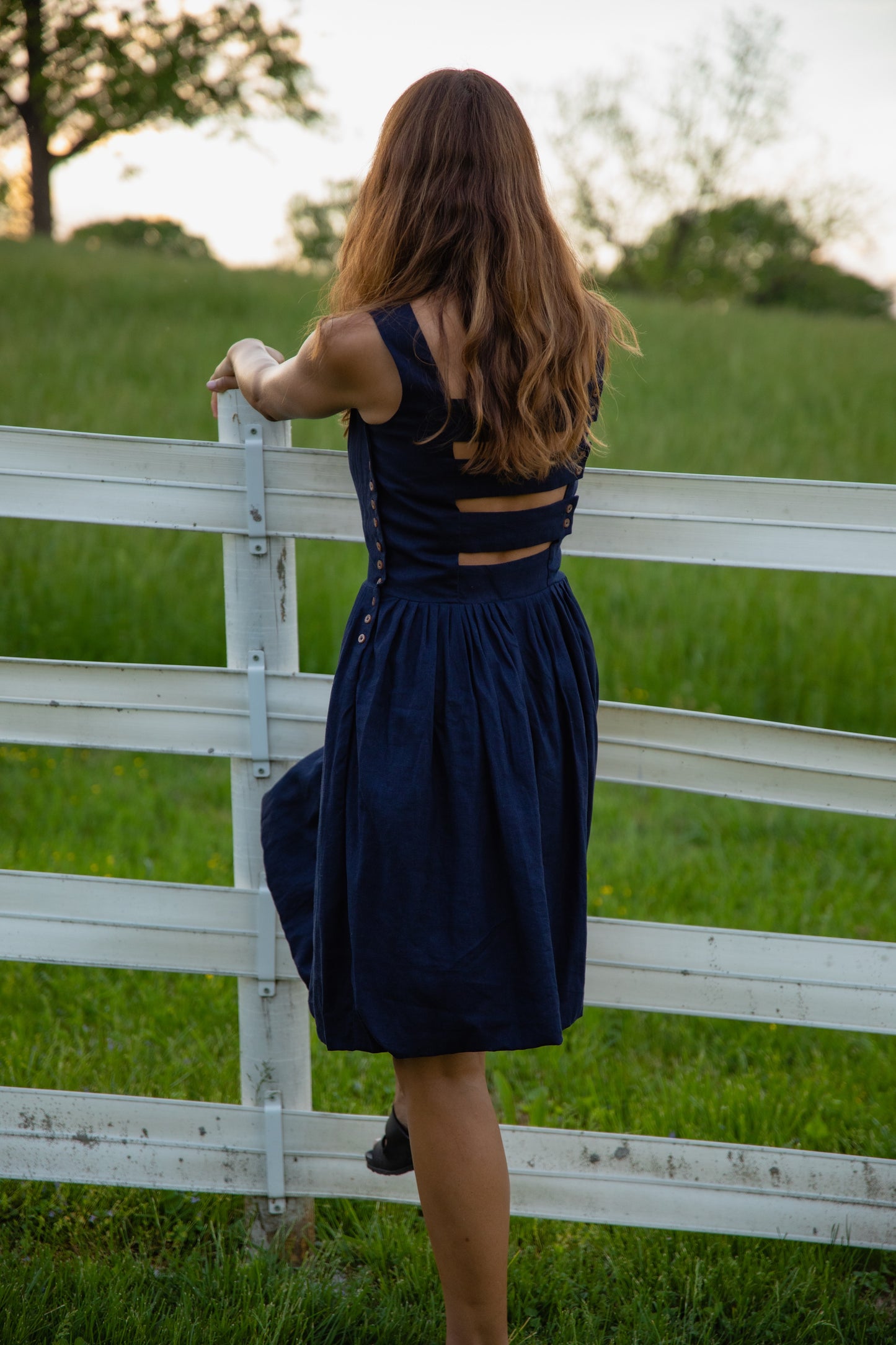 Lucy Dress in Linen Made to Order