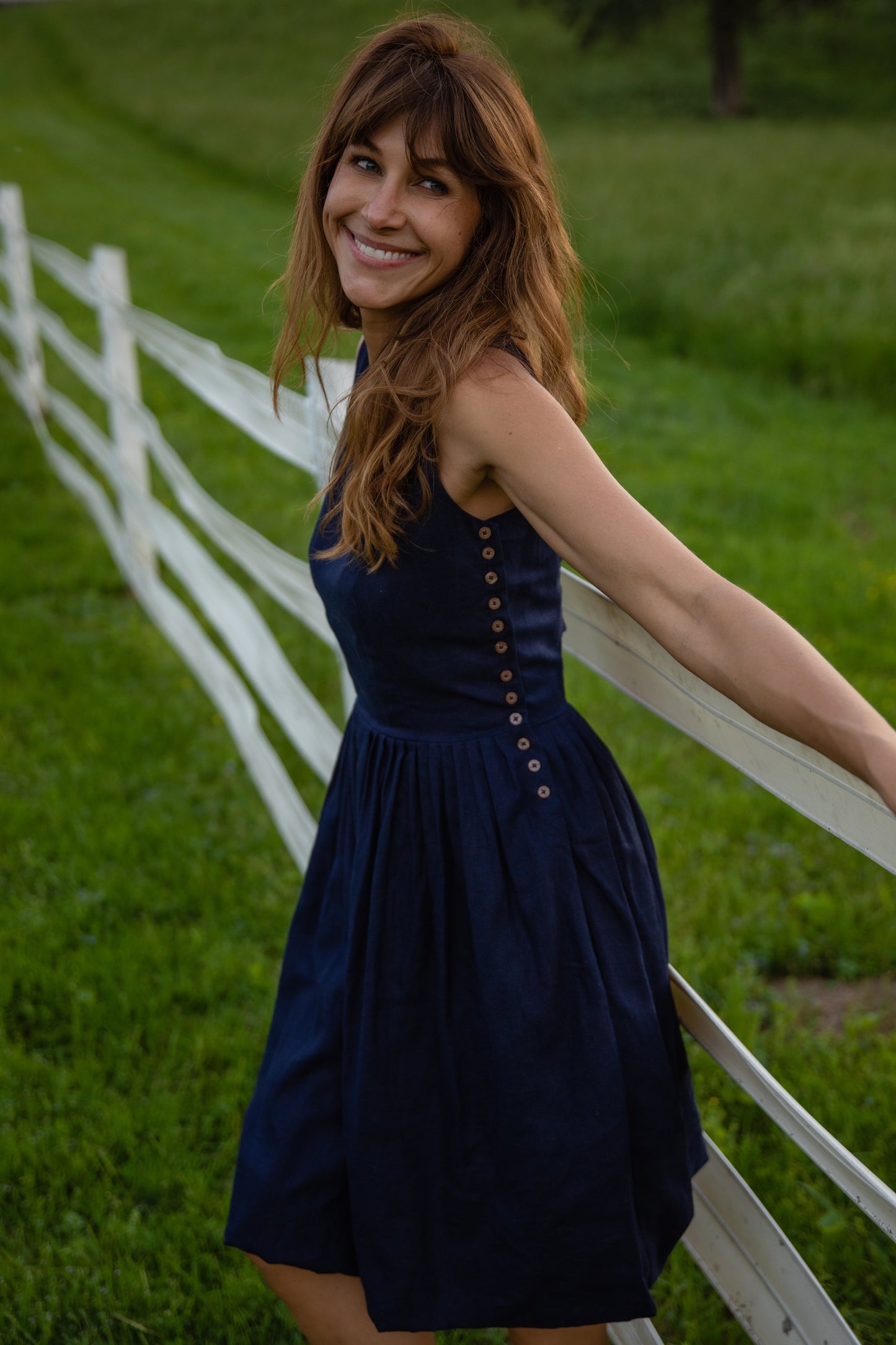 Lucy Dress in Linen Made to Order