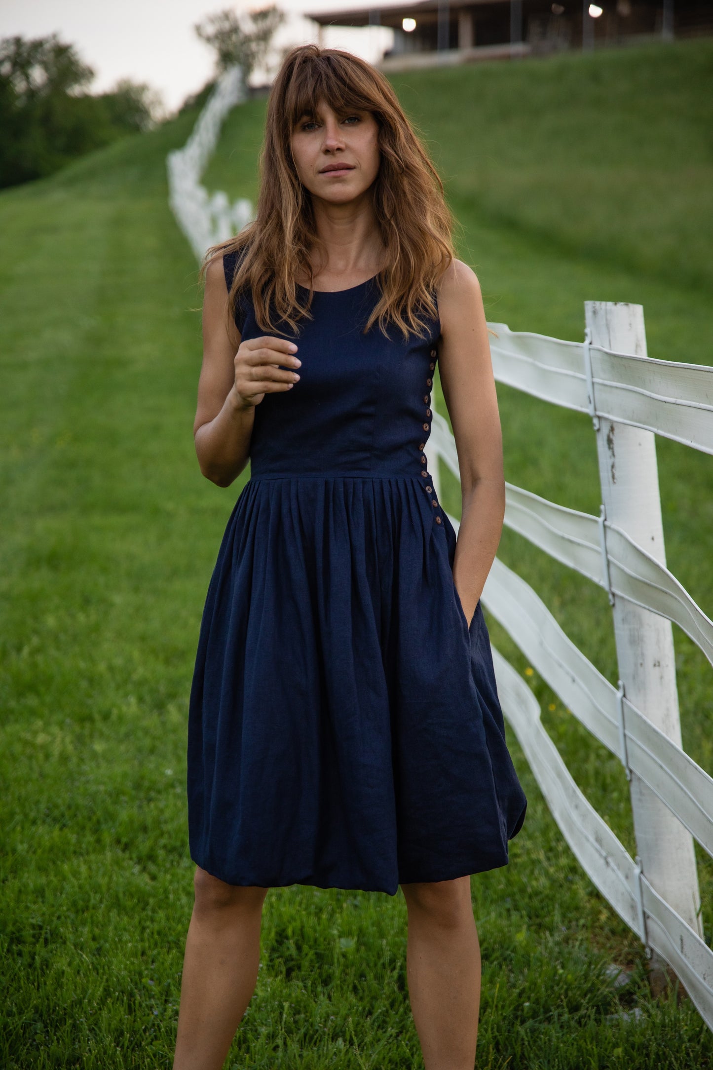 Lucy Dress in Linen Made to Order