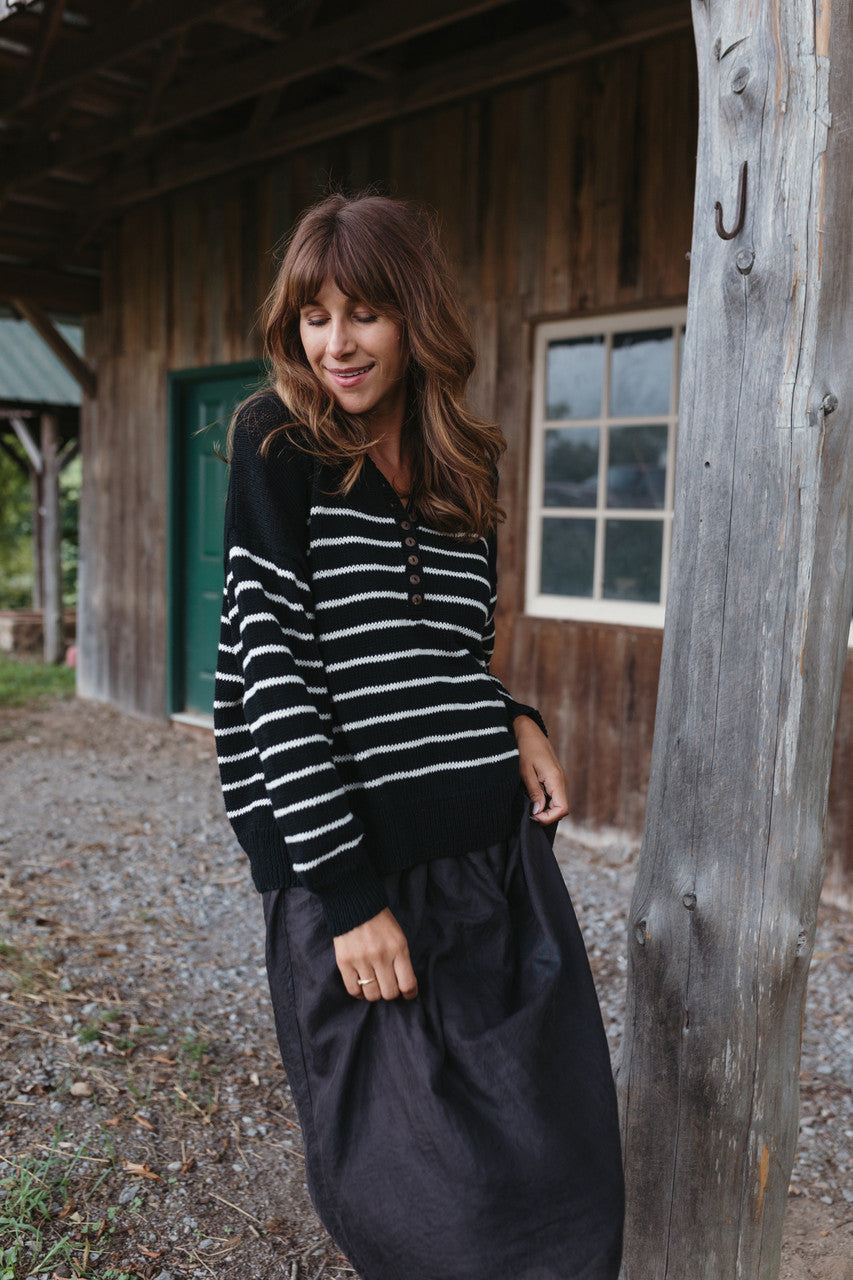 Aiden Classic Breton Style Henley Made to Order