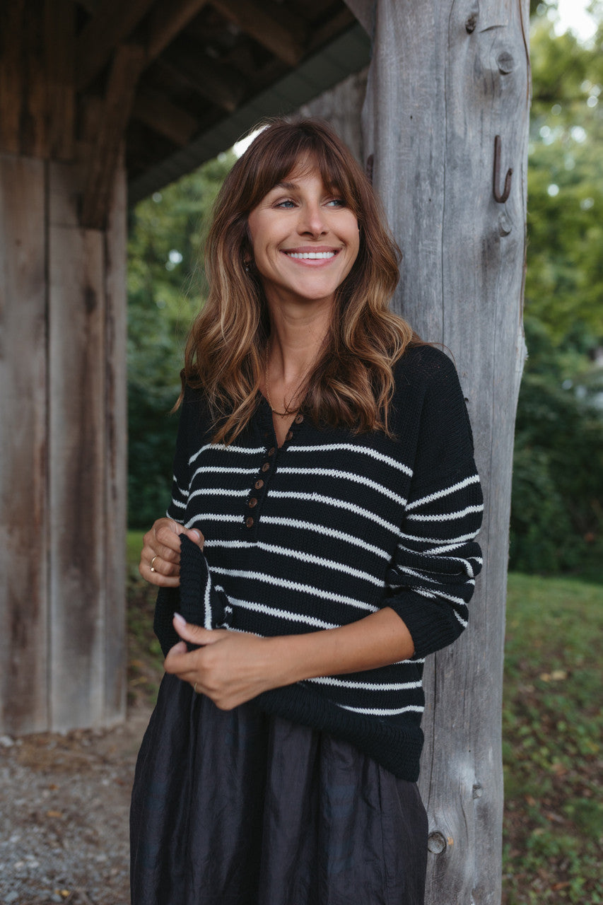Aiden Classic Breton Style Henley Made to Order