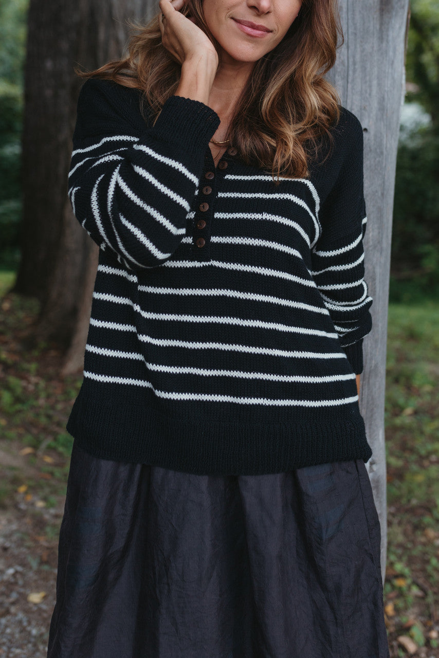 Aiden Classic Breton Style Henley Made to Order