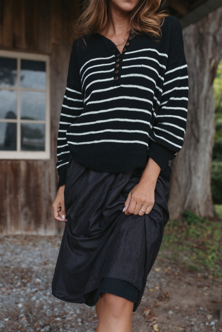 Aiden Classic Breton Style Henley Made to Order