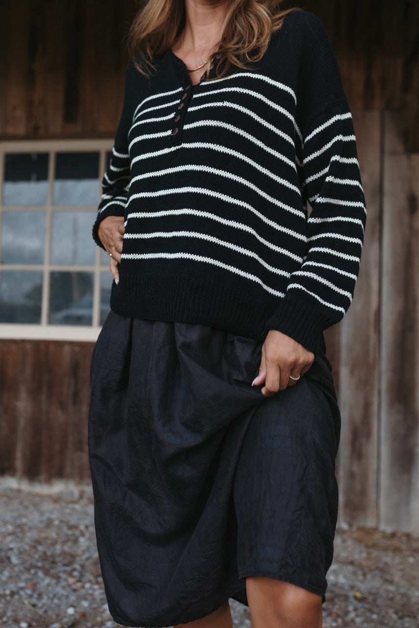 Aiden Classic Breton Style Henley Made to Order