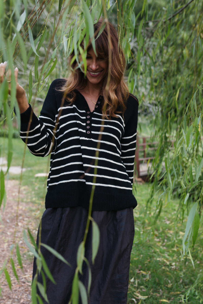 Aiden Classic Breton Style Henley Made to Order