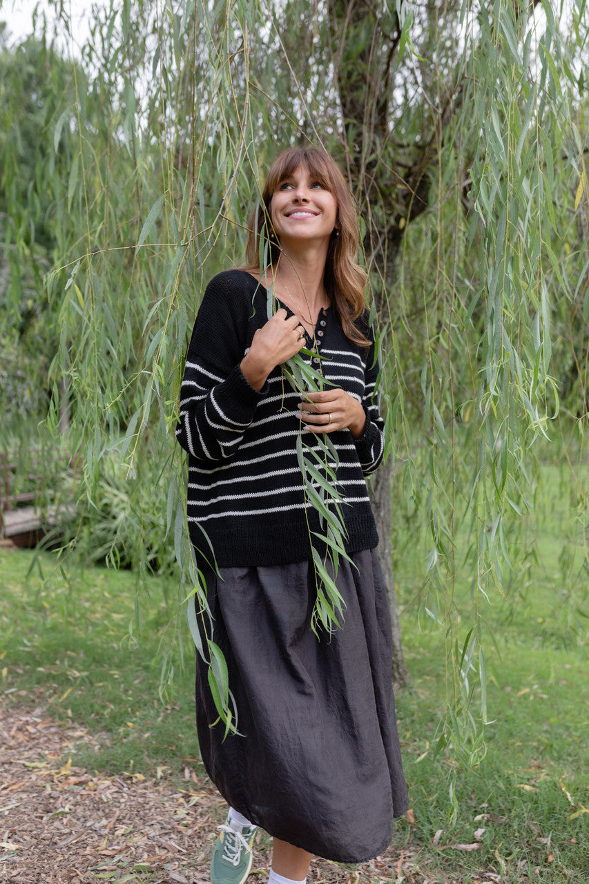 Aiden Classic Breton Style Henley Made to Order
