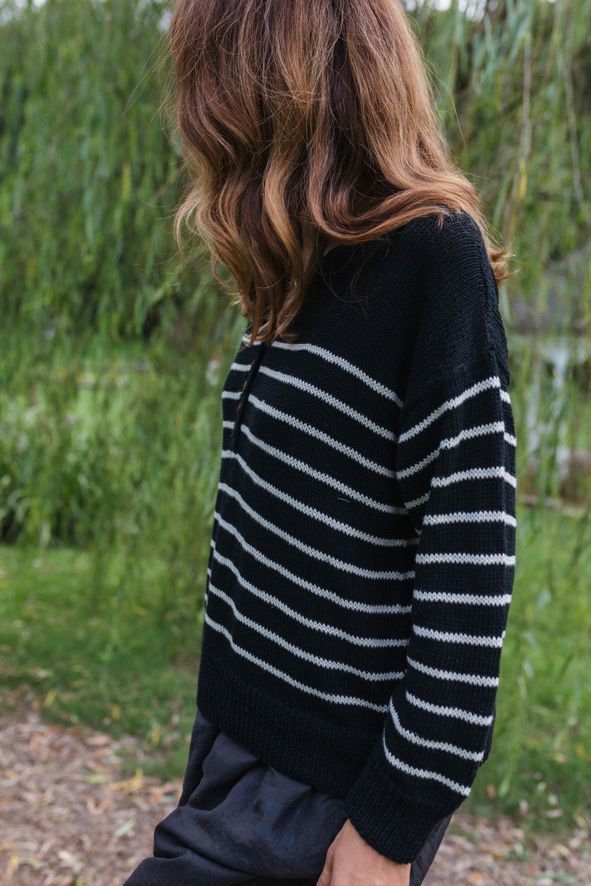 Aiden Classic Breton Style Henley Made to Order