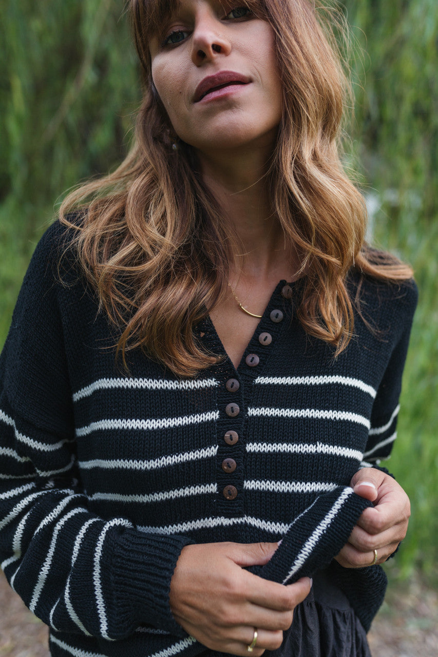 Aiden Classic Breton Style Henley Made to Order