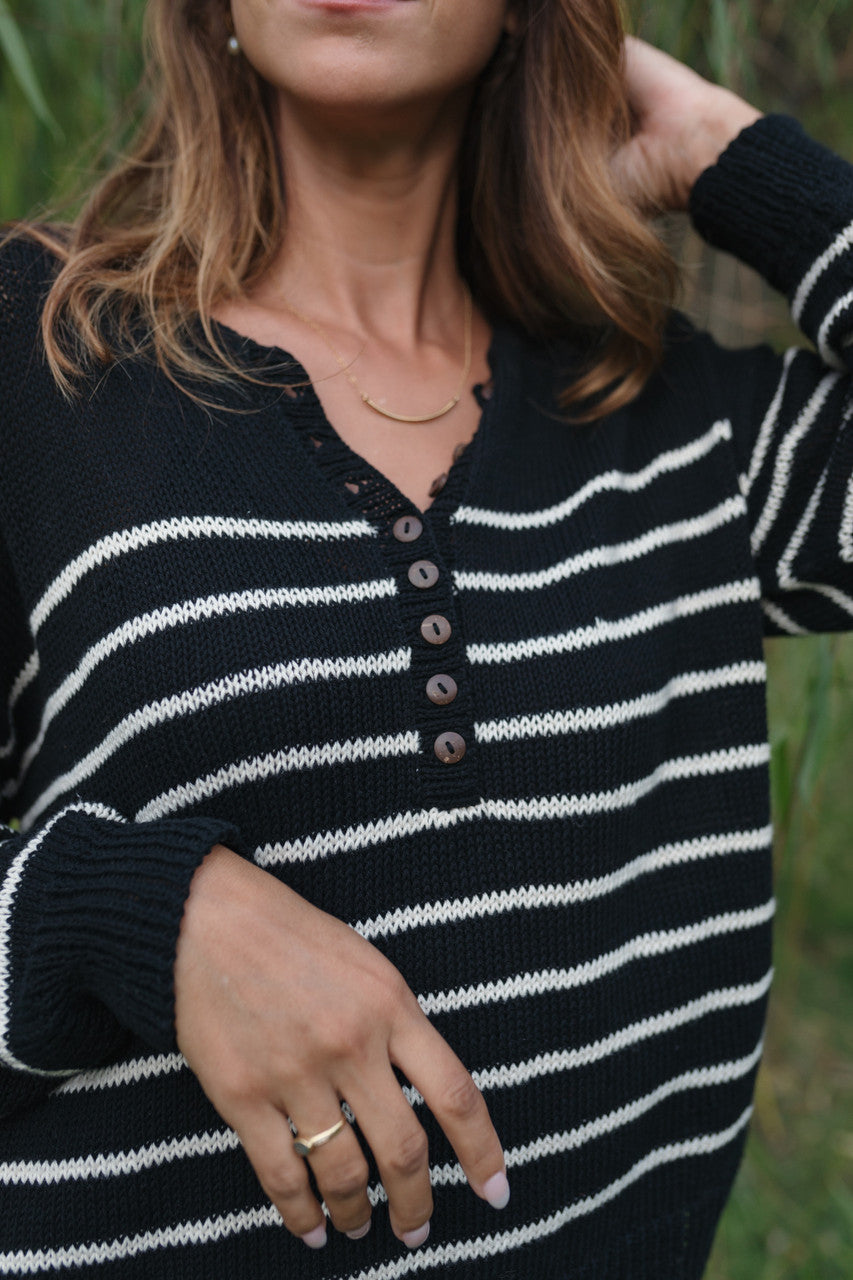 Aiden Classic Breton Style Henley Made to Order