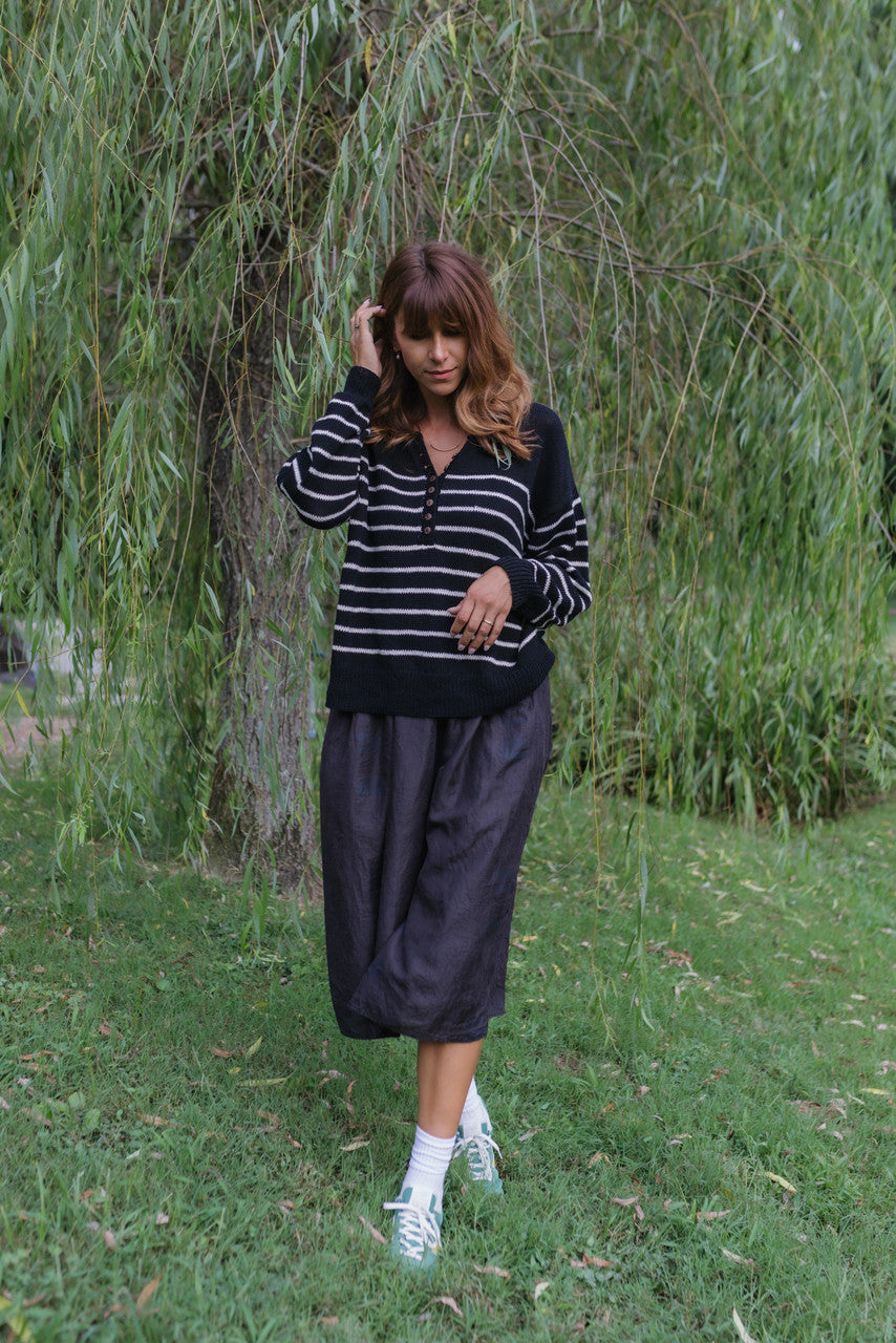 Aiden Classic Breton Style Henley Made to Order