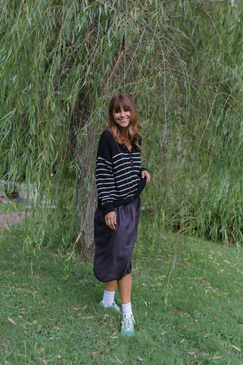Aiden Classic Breton Style Henley Made to Order