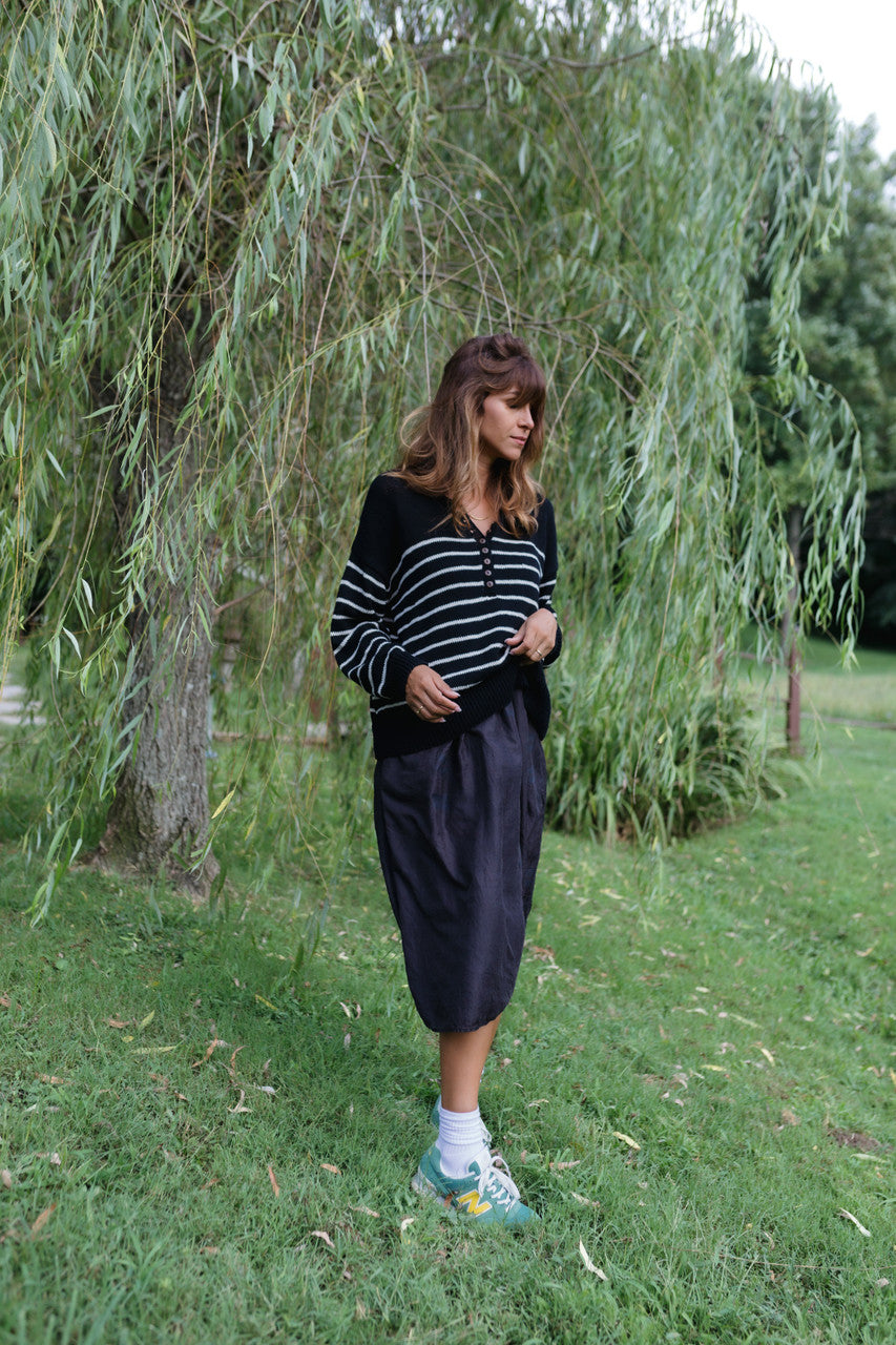 Aiden Classic Breton Style Henley Made to Order