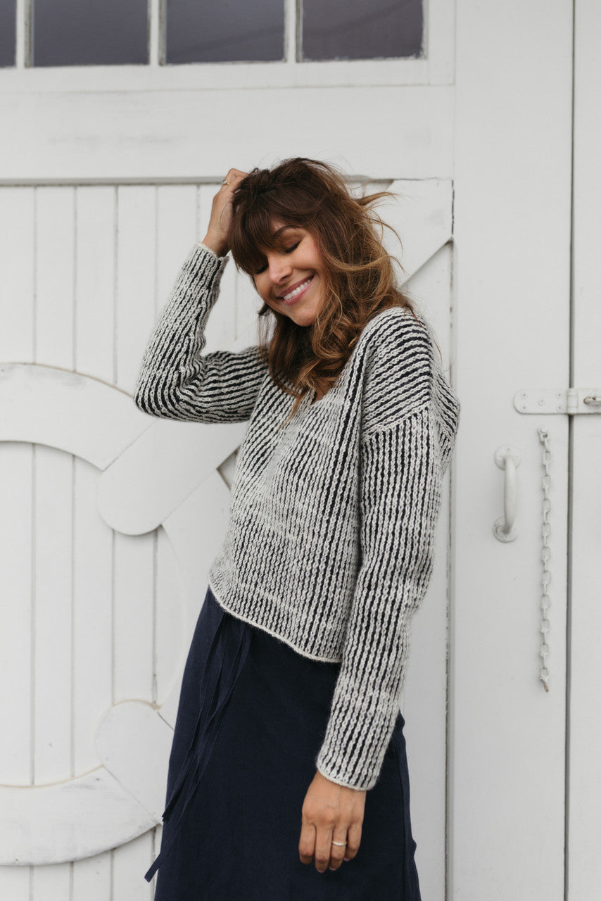 Finn V-Neck Wool Sweater Made to Order