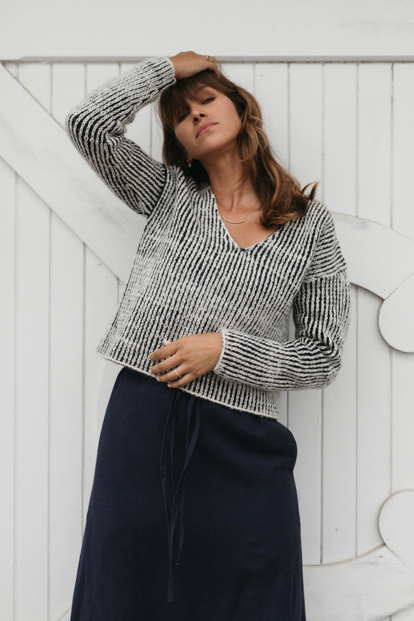 Finn V-Neck Wool Sweater Made to Order