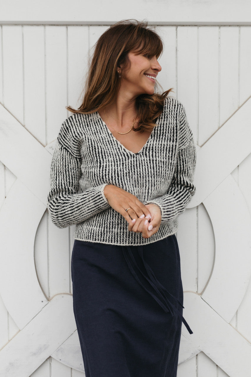 Finn V-Neck Wool Sweater Made to Order