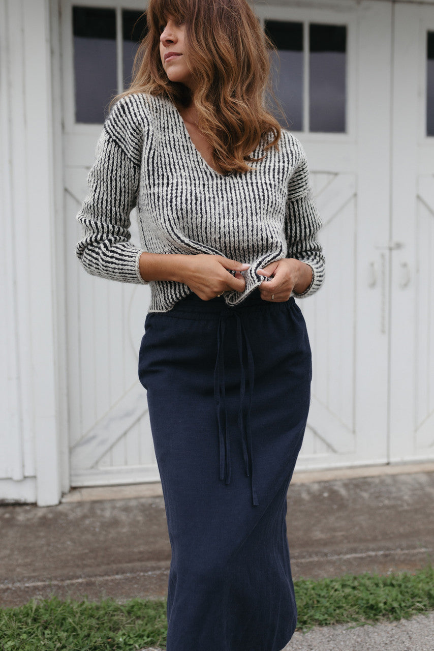Finn V-Neck Wool Sweater Made to Order