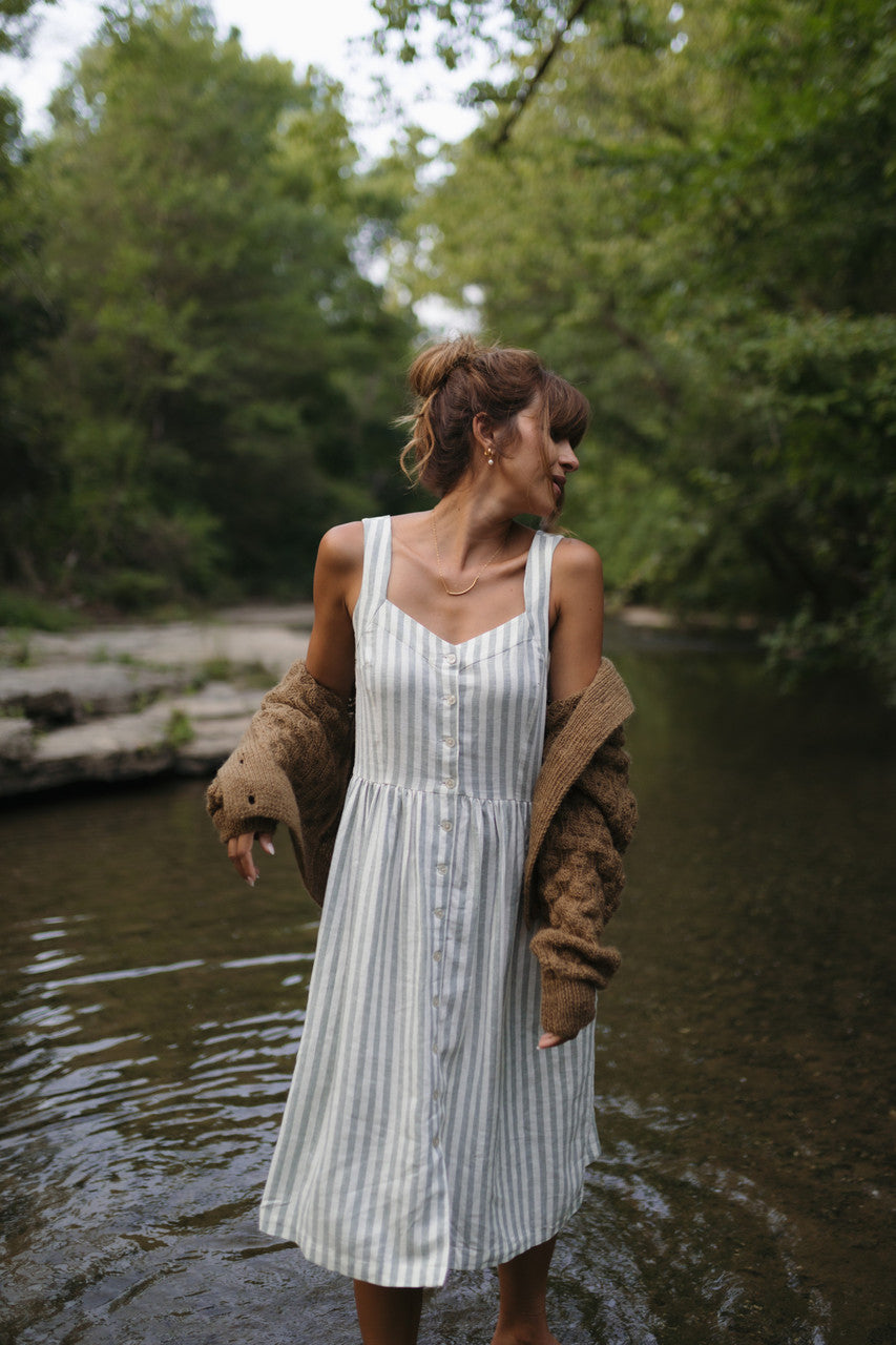 Quinn Wool Cardigan in Light Brown Made to Order
