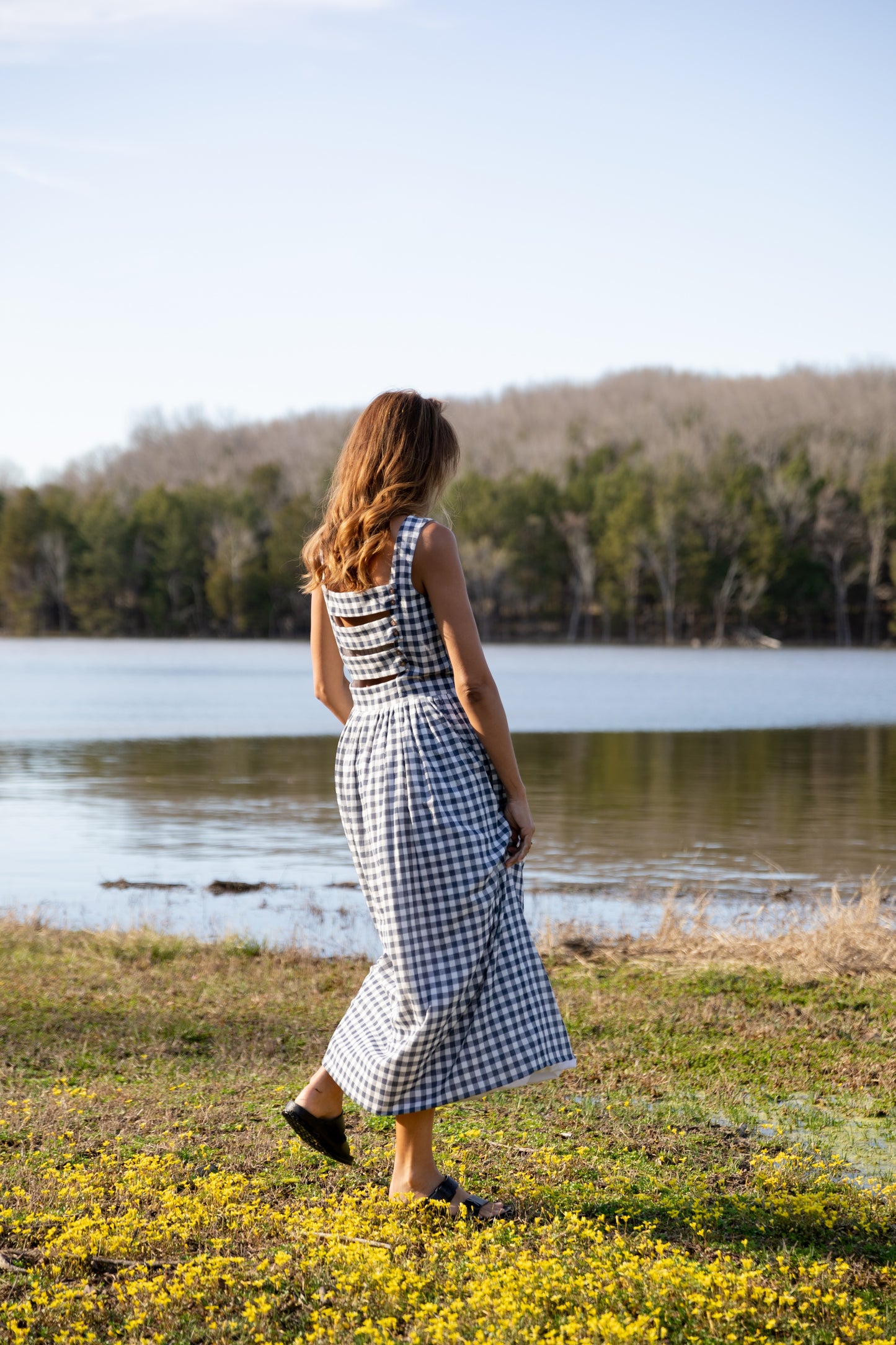 Lucy Dress in Gingham Cotton